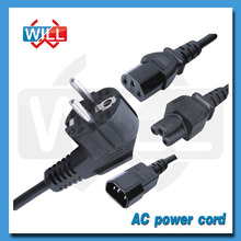 Euro AC Power Cord with Schukov 220V Plug